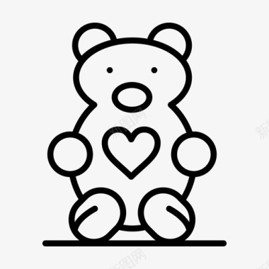 泰迪熊礼物图标图标