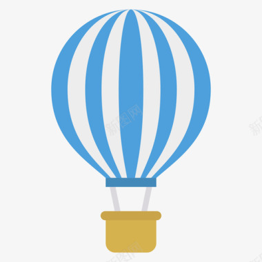 创意热气球热气球创意工艺72扁平图标图标