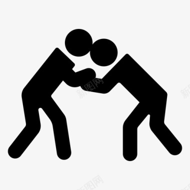 柔道柔道艺术拳击图标图标