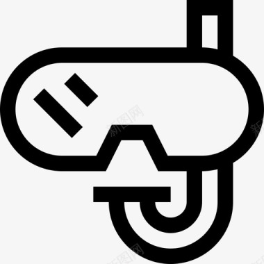 潜水器夏令营4线性图标图标