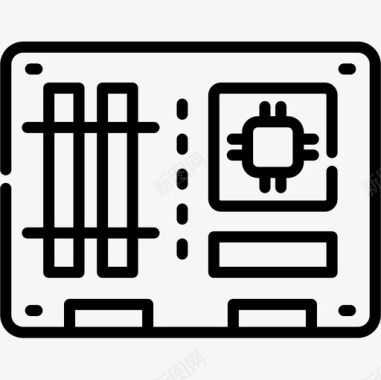 主板电脑配置主板技术90线性图标图标