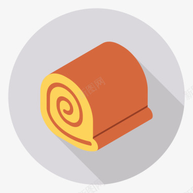 圆形火焰图标肉桂卷食品和饮料30圆形图标图标