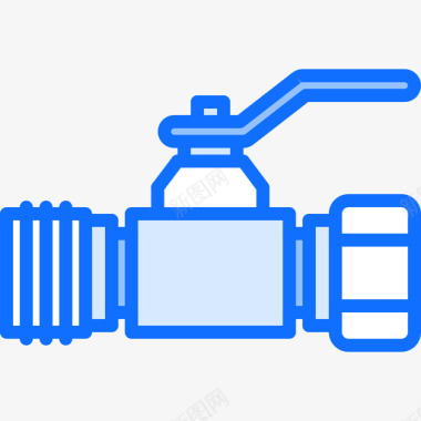 蓝色陨石阀门水管工14蓝色图标图标