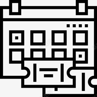 活动字体设计活动社交媒体119线性图标图标