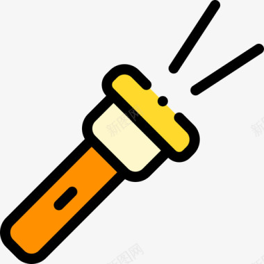 夏令营总动员手电筒夏令营10线颜色图标图标