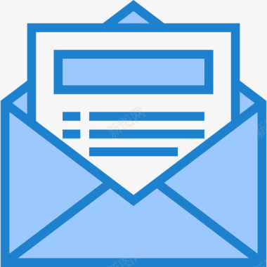 电子邮件搜索引擎优化和商务5蓝色图标图标