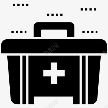 护士医生治疗急救箱医生箱医疗箱图标图标