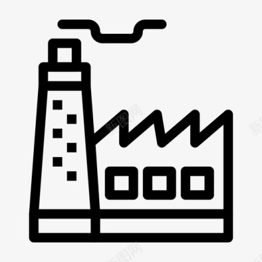 工业2025建筑工厂工业图标图标