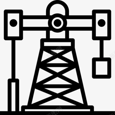 能源计费石油钻机能源44线性图标图标