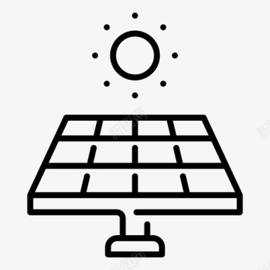 太阳光束太阳能板替代品电池图标图标