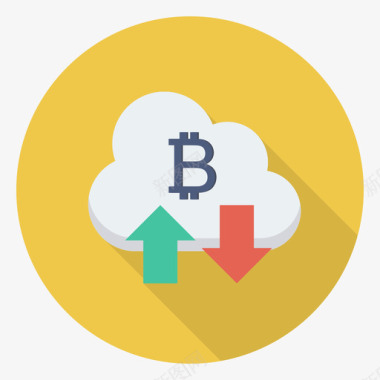 全球比特币云比特币110圆形图标图标
