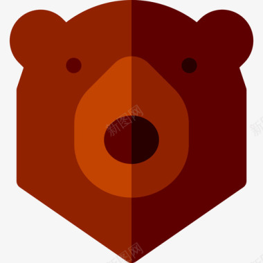 熊熊俄罗斯13号扁平图标图标