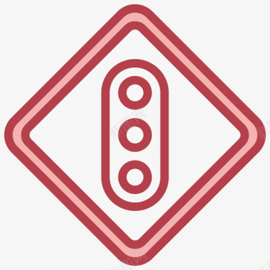 交通信号交通标志30红色图标图标