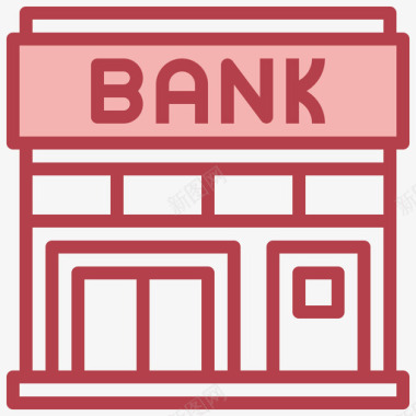 银行贷款9红色图标图标