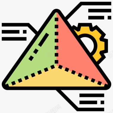 几何体茎16线性颜色图标图标