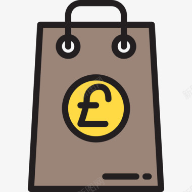 梦想基金购物袋货币基金2线性颜色图标图标