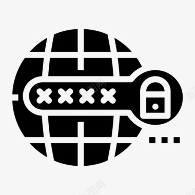 数字加密密码锁pin码图标图标