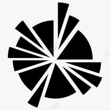 切片苹果图饼图图部分图标图标