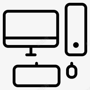 电脑屏幕显示器个人电脑硬件显示器图标图标