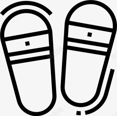 矢量棉拖鞋拖鞋夏季77直纹图标图标