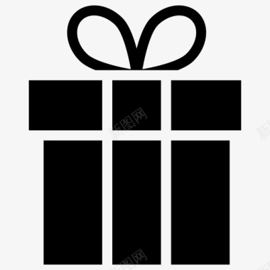 礼品盒周年纪念礼品包装盒图标图标
