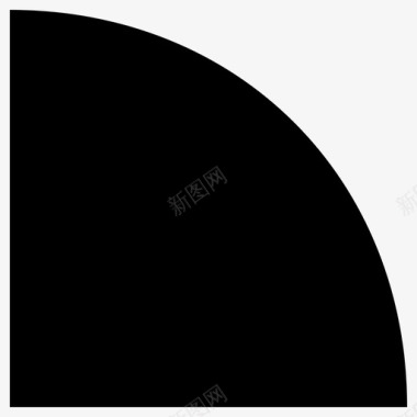 四重礼四分之一圆场地平面图标图标