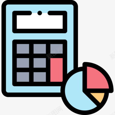 占比分析计算器分析39线性颜色图标图标