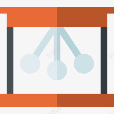 日常生活知识牛顿摇篮知识24扁平图标图标