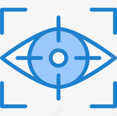 视觉搜索引擎优化和商业5蓝色图标图标