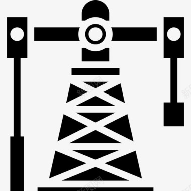 石油石油钻机能源43固体图标图标