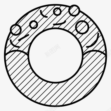 原味甜甜圈甜甜圈食物图标图标
