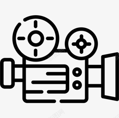 星空电影摄影机电影院82线性图标图标