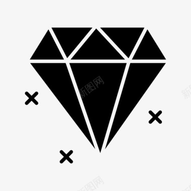钻石珠宝妇女节图标图标