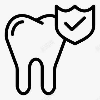健康的牙齿牙齿牙医图标图标