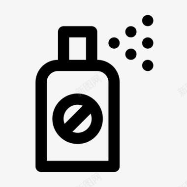 杀虫剂瓶子虫子图标图标