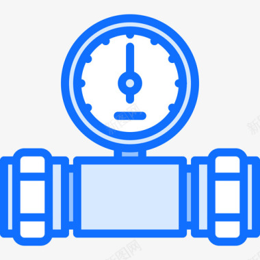 买房压力压力表水管工14蓝色图标图标