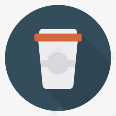 圆形火焰图标咖啡杯食品和饮料30圆形图标图标