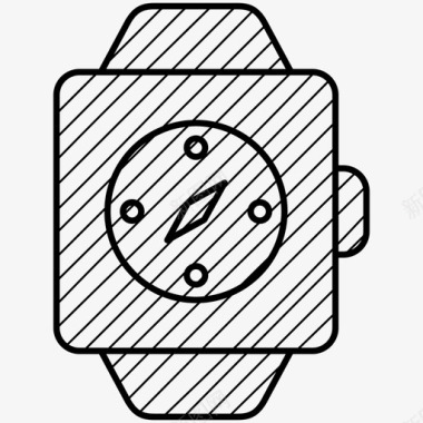 指南针的图标指南针应用程序方向智能手表指南针图标图标