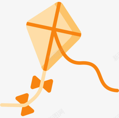 彩绘风筝风筝业余爱好和自由时间13扁平图标图标