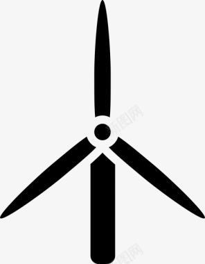 彩绘绿色背景风车清洁能源图标图标