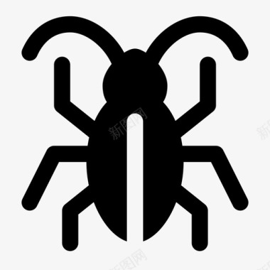 灭害虫蟑螂甲虫小蠊图标图标