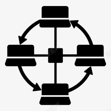 机二机数据通讯计算机图标图标