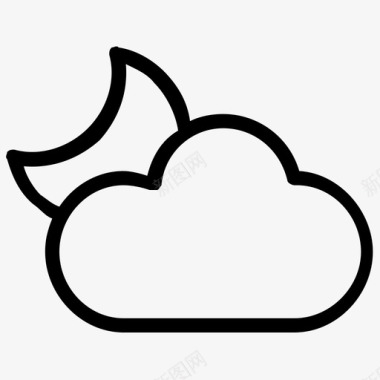 晚上多云（晚上）图标