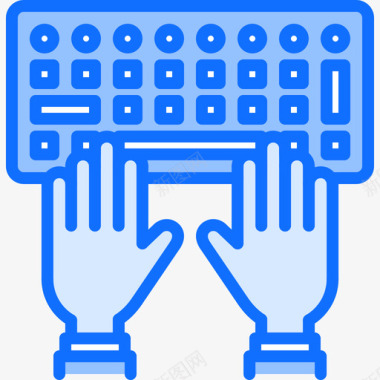 键盘教学键盘显影剂8蓝色图标图标