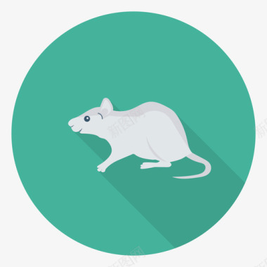 老鼠动物21圆形图标图标