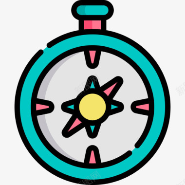 夏令营总动员直线罗盘夏令营图标图标