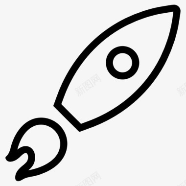 火箭品牌项目启动图标图标