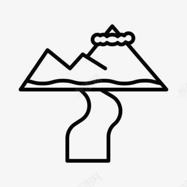 山岛旅行图标图标