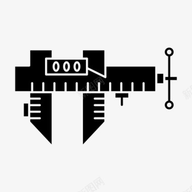 卡尺量具千分尺图标图标