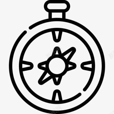 夏令营总动员罗盘夏令营7直线图标图标